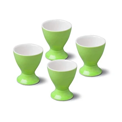 Image of WM Bartleet &amp; Sons 1750 TSET95 Traditional Porcelain Set of 4 Single Egg Cups Green