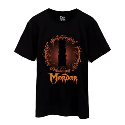 Image of The Lord Of Rings Mens T Shirt Adults Womens Mordor Evil Sauron Base Black Top Movie Merchandise