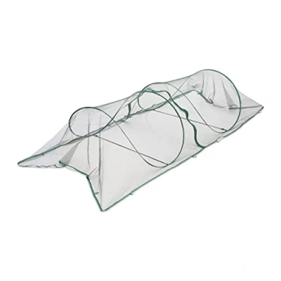 Image of Relaxdays Plant Tunnel, 2.5 m, Pop Up Greenhouse, Vegetable &amp; Strawberry, Against Pests, Gardening, Foldable, Dark Green