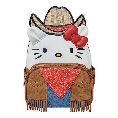 Image of Loungefly Sanrio Hello Kitty Western Cosplay Womens Double Strap Shoulder Bag Purse, Blue, M