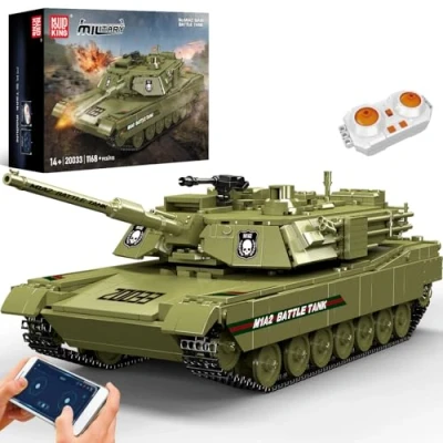 Image of Mould King 20033 Tank Building Blocks Model, Remote Control with and App Dual Control, Collectible Toy Kit for Adults Kids (1168 PCS)