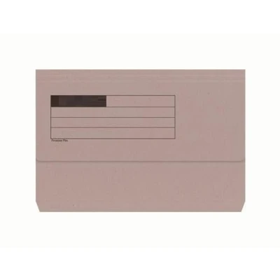 Image of Foolscap Document Wallets 285gsm, Assorted Colours, Pack of 10 Folders (Buff)