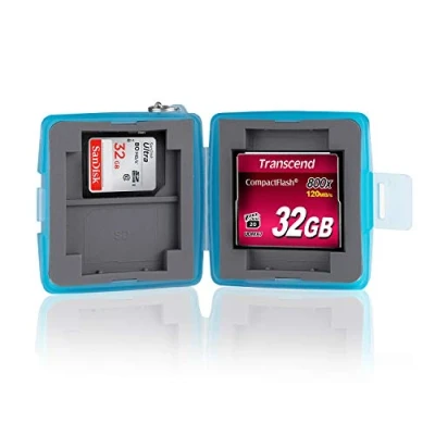 Image of Ares Foto® Memory Card Protection Box/Protective cover/Card Case for 4x SD Cards and 2x Compact Flash (CF)