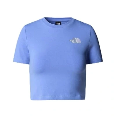 Image of The North Face CROP TEE Basic Tshirt, Women&#039;s, Size: Small, Virtual blue