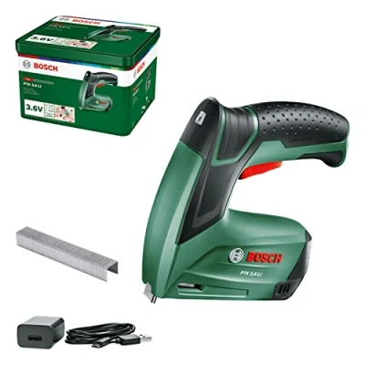 Image of Bosch Home and Garden PTK 3.6 LI Cordless Stapler (Built in Battery, 3.6V, 30 Strokes/min, Metal Box)