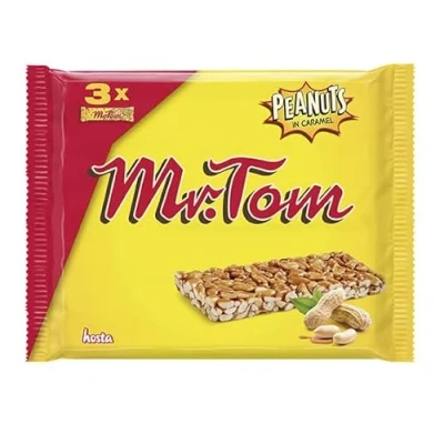 Image of Mr.Tom Peanuts in Caramel Bar 40g 12 x 3 Packs