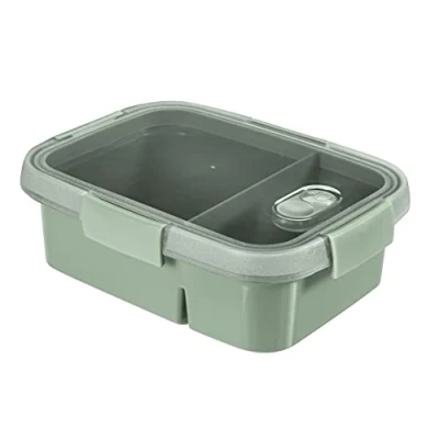 Image of CURVER 250000 Go Rectangular Storage Container 0.6 L + 0.3 with Separator Recycled (Smart Eco Line), Polypropylene