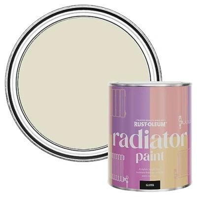 Image of Rust Oleum Beige Heat Resistant Radiator Paint in Gloss Finish Relaxed Oats 750ml