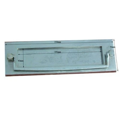 Image of Bright Chrome Victorian Style letterbox with Knocker