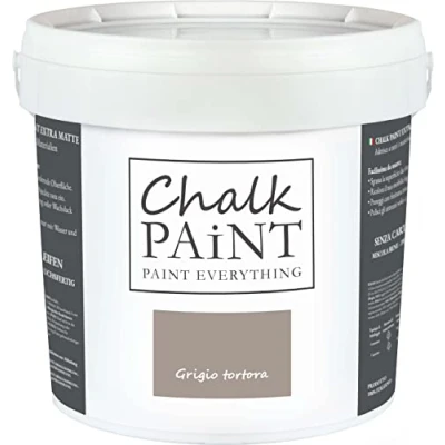 Image of Chalk Paint Everything® Grigio Tortora (Dove Grey) 5 l Water Based for Shabby Chic Furniture, Décor, and Upcycling Projects Non Toxic, Easy to Apply