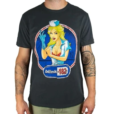 Image of Amplified Blink 182 Enema of The State Men&#039;s T Shirt, charcoal, XL