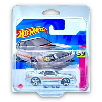Image of Hot Wheels &#039;84 Mustang SVO (Silver) 2/10 HW: The 80s 2023 25/250 (Short Card) COMES IN A KLAS CAR KEEPER PROTECTIVE COLLECTORS CASE HKG80