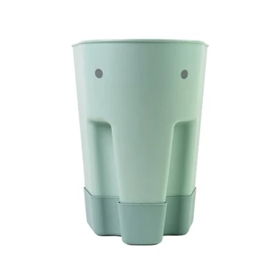 Image of Shnuggle Ellie Bath Toy Storage Scoop Baby &amp; Toddler Drying Caddy with Drip Tray Eucalyptus Green