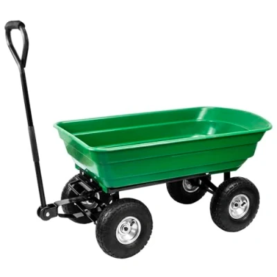 Image of Komodo GARDEN DUMP TROLLEY Tipping Wheelbarrow Tip Truck