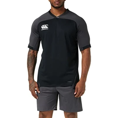Image of Canterbury Men&#039;s Vapodri Evader Rugby Jersey, Black, S