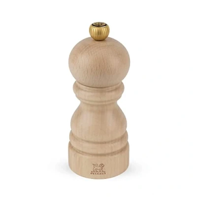 Image of PEUGEOT Paris 12 cm Pepper Mill Classic Grind System Made with PEFC Certified Wood Lifetime Guaranteed Mechanism in France Natural Colour