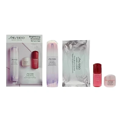 Image of Shiseido Brightening Essentials Eye Gift Set 50ml Gel Cream + 15ml Power Infusing Concentrate Mask
