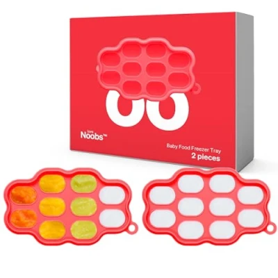 Image of Baby Food Freezer Trays by LoveNoobs™, 2 Pack, Weaning Set, Essentials, Storage Containers, 100% Silicone Breastmilk Popsicle Mold