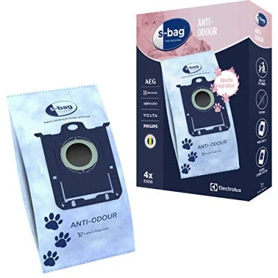Image of Genuine S Bag Anti Odour E203S E2031 Dust Bags for Electrolux Vacuum Cleaner (Pack of 4)
