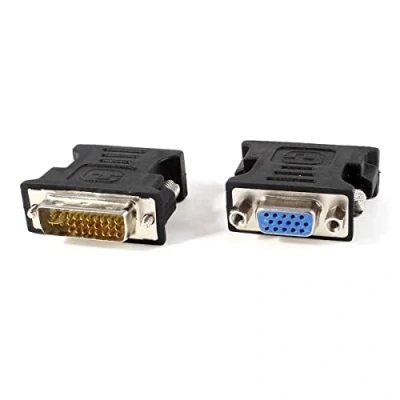 Image of &#039;Lanberg/0012 Black &quot;Dual Link DVI I (24 + 5 Pin) Male to VGA 15 Pin Female Adapter