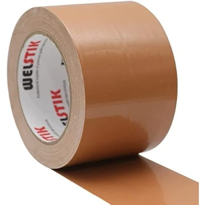 Image of WELSTIK Professional Grade Duct Tape, Waterproof Cloth Fabric,Colored Gaffer Tape for Repairs, DIY, Crafts, Indoor Outdoor Use,75mm X 41M, 7.5 Mil Thick,Brown