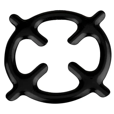 Image of Coffee Maker Shelf Support, Aluminum Gas Stove Cooker Plate Pot Stand Reducer Ring Holder, Burner Grate Heat Simmer Pots Espresso Makers Stand(black)