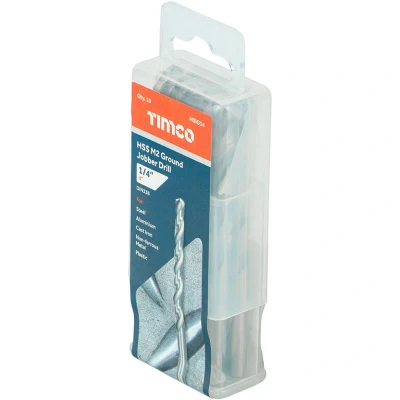 Image of 2x TIMCO Ground Jobber Drills HSS M2 HSIG14 Pack of 10