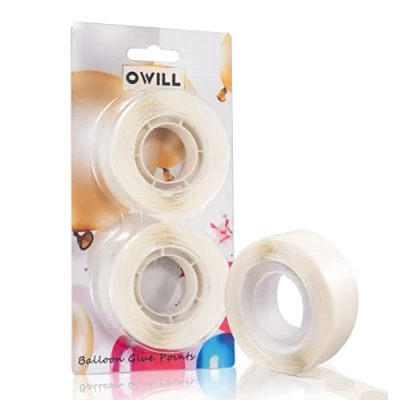 Image of OWill Balloon Glue Dots, Removable sticky Dots Double Sided Tape, Extra strong for Crafting Wedding Christmas Birthday Party Decorations DIY Scrapbooking (500)