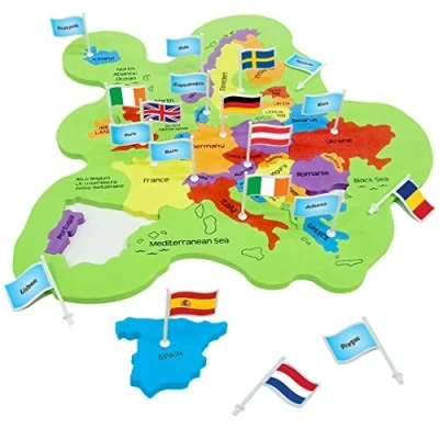 Image of Imagimake Mapology Europe with Capitals Jigsaw Puzzles for Kids Educational Toys &amp; Games 5 6 7 8 9 10 11 12 Years Old Gifts