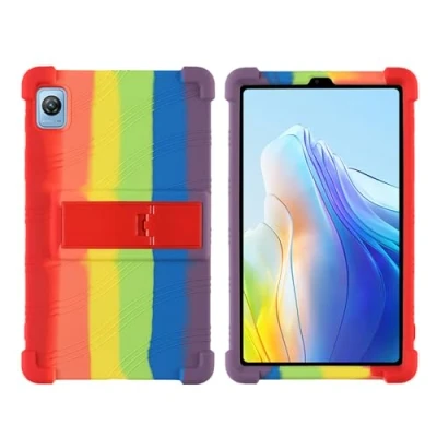 Image of GIOPUEY case for Blackview Tab 60 With Stand Soft TPU silicone protective Cover Airbag Drop Protection Colorful