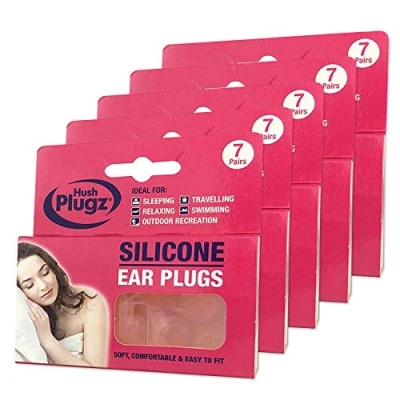 Image of Hush 7 Pairs Plugz Silicone Earplugs Pack of (5 Packs)