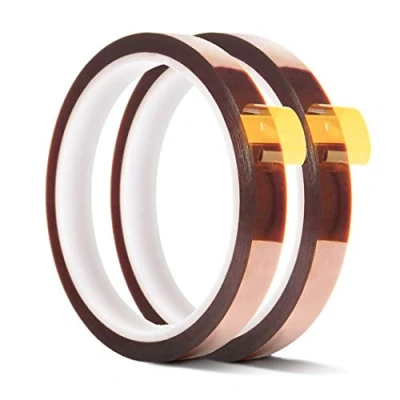 Image of 2 Rolls 10mm X 33m 108ft Heat Tape,Heat Resistant Transfer Tape,Thermal Tape,Sublimation Vinyl Press Tape,No Residue,High Temperature Tape,Electronics,Soldering,Circuit Board