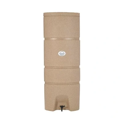 Image of 160L Rainfall Wall Mounted Water Butt Space saving, Stylish, and Eco friendly Rainwater Collection (Sandstone)