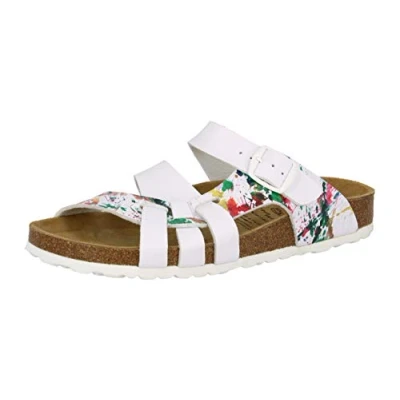 Image of Lico Women&#039;s Bioline Klecks Mules, White (Weiss Weiss), 3 UK