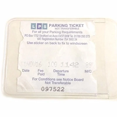 Image of Family Motoring &amp; Leisure Self Adhesive Backed Windscreen Parking Ticket Permit Card Holder (5)