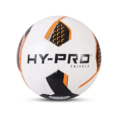 Image of Hy Pro Trivela Match Football Size 4, red, Black and Orange