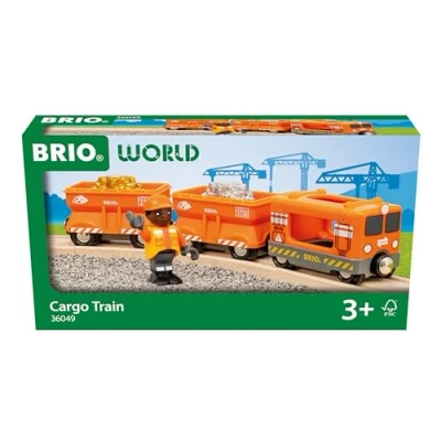 Image of BRIO World Cargo Train for Kids Age 3 Years Up Wooden Railway Sets and Accessories