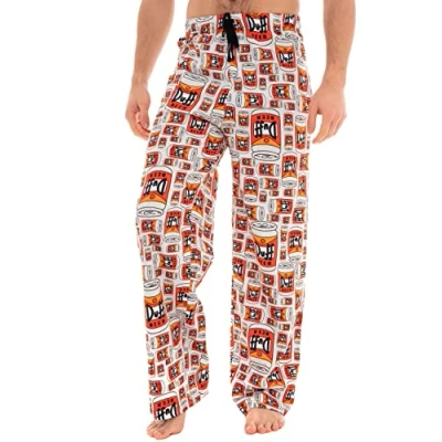 Image of The Simpsons Mens Duff Beer Lounge Pants, XXL, Multicoloured