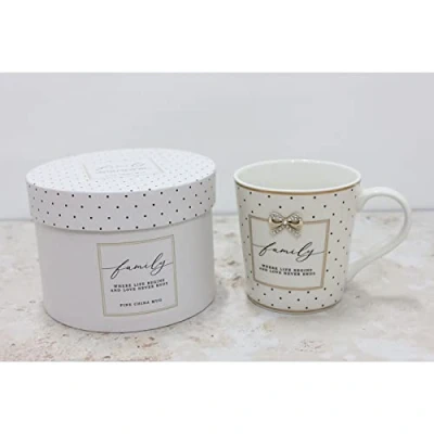 Image of Lesser &amp; Pavey British Designed Coffee Mug Ceramic Mugs for Home or Work Large Hot Drinks Tea and Family Life Madelaine by Hearts Design