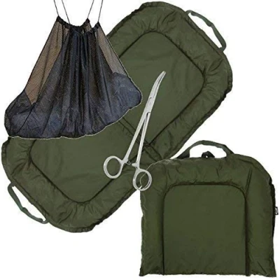 Image of NGT CARP FISHING BEANIE UNHOOKING LANDING MAT, WEIGH SLING &amp; FORCEPS
