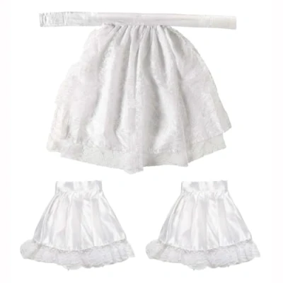 Image of WIDMANN W Neck and Sleeves Lace White Adult
