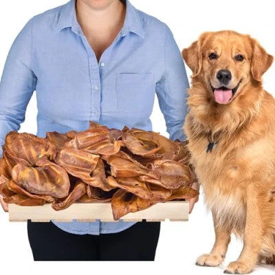 Image of Pig Ears (Pack of 50) Dog Treats Dogs for Bones Chew Items Bone Large
