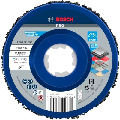 Image of Bosch Professional Cleaning Disc X LOCK N377 (metal and stainless steel, Ø 115mm, accessories for angle grinders)