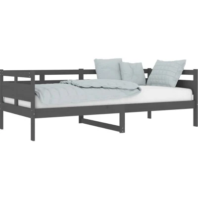 Image of vidaXL Day Bed without Mattress Grey Solid Wood Pine 90x200 cm