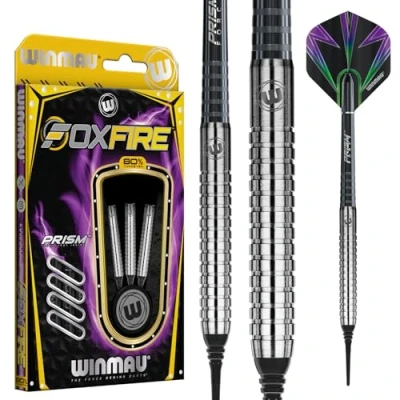 Image of WINMAU Foxfire 20g Softip Tungsten Darts with Prism Flights and Shafts (Stems)