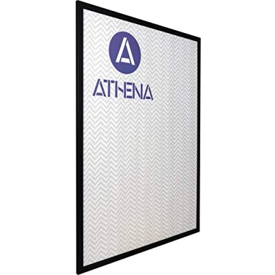 Image of Athena Black Woodgrain Thin Premium Wood Picture Frame 36&quot; x 24&quot; 36 24 Photo 36x24 with Clear Styrene Sheet &amp; Wall Mounted Hook Inches