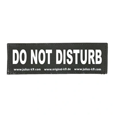 Image of Interchangeable Patches, 1 pair, DO NOT DISTURB, Size: Small, Black
