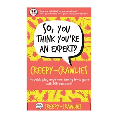 Image of Funtime Gifts So You Think You&#039;re an Expert Creepy Crawlies quiz game insects children&#039;s trivia family card