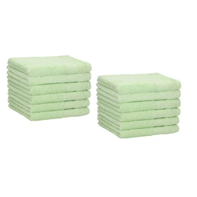 Image of Betz 12 Piece Towel Set Guest Towels green PALERMO 30x50 cm 100% Cotton