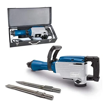 Image of Scheppach 1700W Electric SDS Hex Demolition Hammer 50 Joules Impact Force with Pointed and Flat Chisel Metal Carry Case Included! 2 Year Warranty